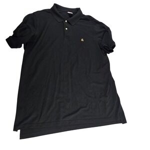 Brooks Brothers Black Performance Polo Shirt Mens 2XLT Original Fit Short Sleeve